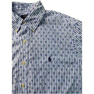 Ralph Lauren Men’ Short Sleeve Button Down Classic Fit Performance Large